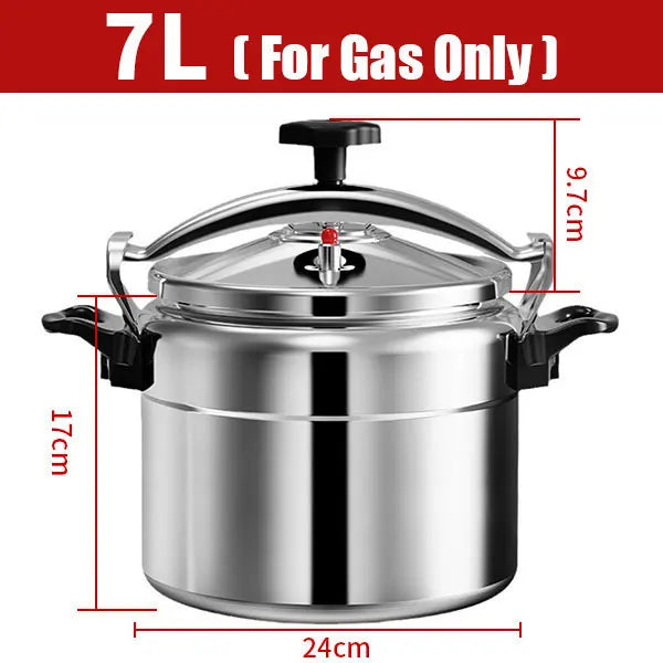 Aluminum Pressure Cooker - 3L4L5L7L Gas Safe Canner with Easy Lock Lid - ZOOMNSTORE