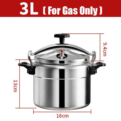 Aluminum Pressure Cooker - 3L4L5L7L Gas Safe Canner with Easy Lock Lid - ZOOMNSTORE