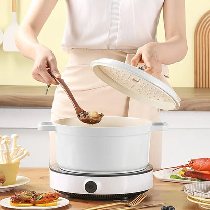 Lightweight Non-Stick Aluminum Soup Pot - Even Heat Distribution for Home  Restaurant Use - ZOOMNSTORE