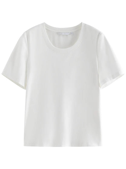 Animal Print Cotton Tee - Womens Short Sleeve Summer T-Shirt - ZOOMNSTORE