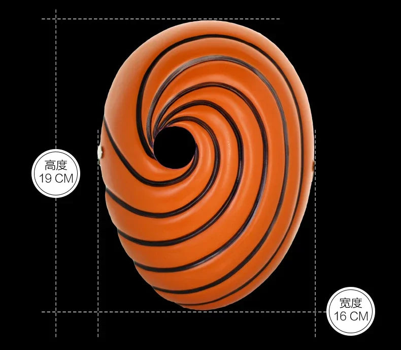 Japan Anime Cartoons Unisex Tobi Obito Akatsuki Ninja Madara Masquerade Cosplay Full Face Resin Party Mask  mask - ZOOMNSTORE