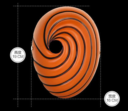 Japan Anime Cartoons Unisex Tobi Obito Akatsuki Ninja Madara Masquerade Cosplay Full Face Resin Party Mask  mask - ZOOMNSTORE