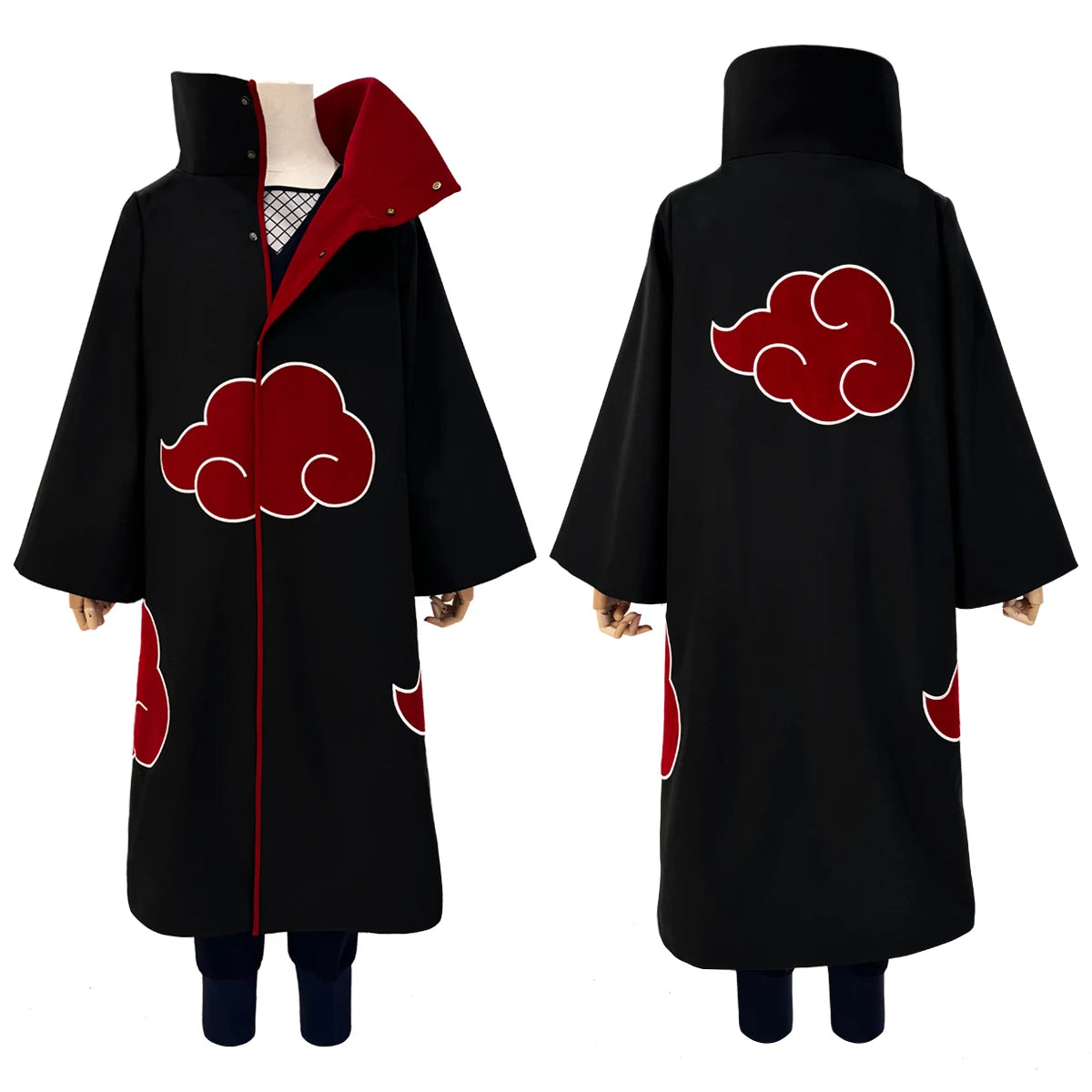 HOLOUN Anime Uchiha Itachi Uchiha Sasuke Cosplay Costume Embroidery Hawk Team Cloak Pain Konan Sasori Halloween Christmas S-2XL - ZOOMNSTORE