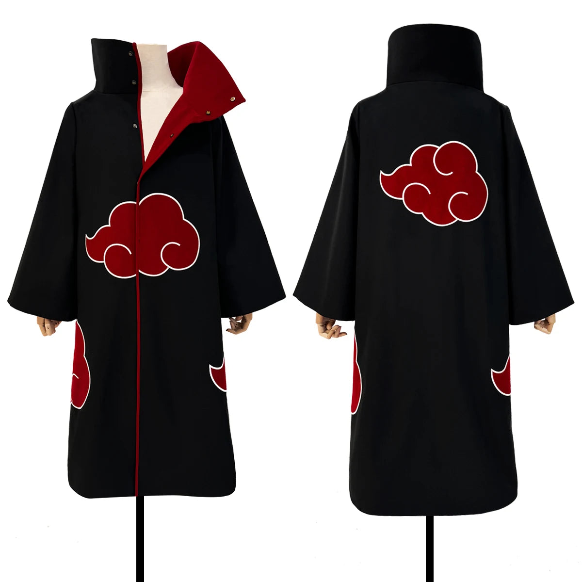 HOLOUN Anime Uchiha Itachi Uchiha Sasuke Cosplay Costume Embroidery Hawk Team Cloak Pain Konan Sasori Halloween Christmas S-2XL - ZOOMNSTORE