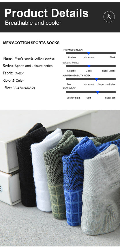 Ankle Socks Men Women - 10 Pairs Breathable Cotton Mesh Running Socks for Summer - ZOOMNSTORE