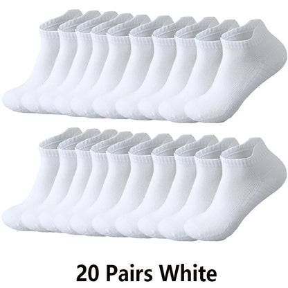 Ankle Socks Men Women - 10 Pairs Breathable Cotton Mesh Running Socks for Summer - ZOOMNSTORE