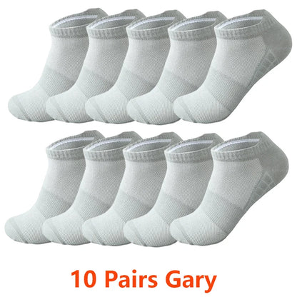 Ankle Socks Men Women - 10 Pairs Breathable Cotton Mesh Running Socks for Summer - ZOOMNSTORE