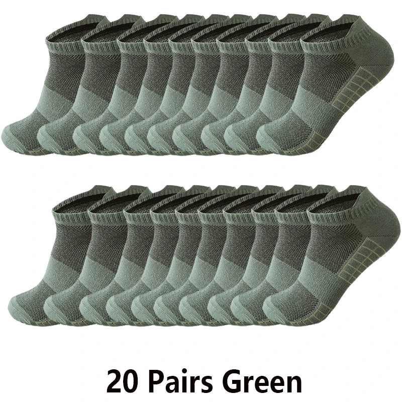 Ankle Socks Men Women - 10 Pairs Breathable Cotton Mesh Running Socks for Summer - ZOOMNSTORE