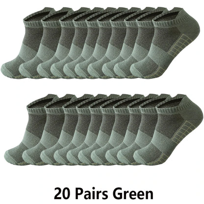 Ankle Socks Men Women - 10 Pairs Breathable Cotton Mesh Running Socks for Summer - ZOOMNSTORE