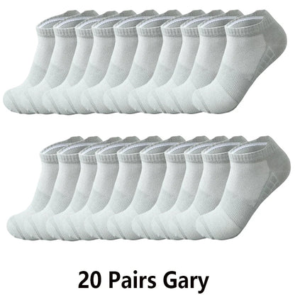 Ankle Socks Men Women - 10 Pairs Breathable Cotton Mesh Running Socks for Summer - ZOOMNSTORE