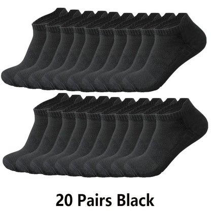Ankle Socks Men Women - 10 Pairs Breathable Cotton Mesh Running Socks for Summer - ZOOMNSTORE