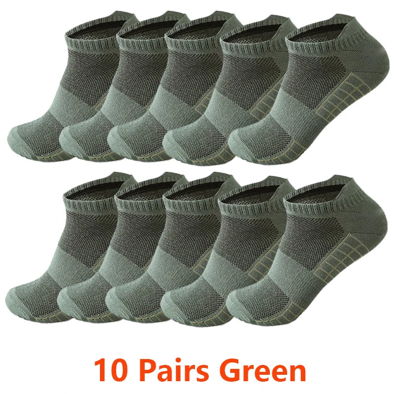 Ankle Socks Men Women - 10 Pairs Breathable Cotton Mesh Running Socks for Summer - ZOOMNSTORE
