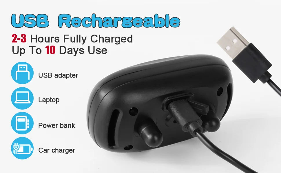 Anti Barking Dog Collar - Ultrasonic Rechargeable Bark Deterrent Device With Vibration Control - ZOOMNSTORE