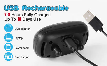 Anti Barking Dog Collar - Ultrasonic Rechargeable Bark Deterrent Device With Vibration Control - ZOOMNSTORE