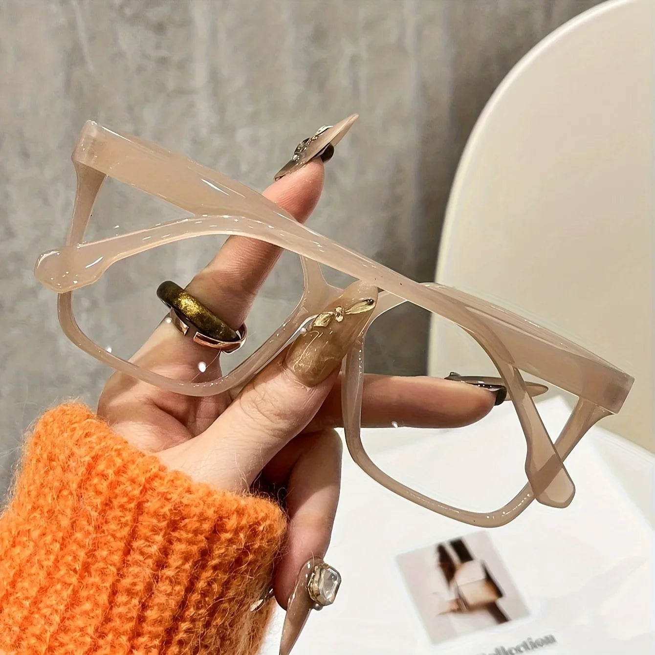 Anti Blue Light Glasses – 1/4PCS Transparent Light Frame Square Optical Eyewear - ZOOMNSTORE