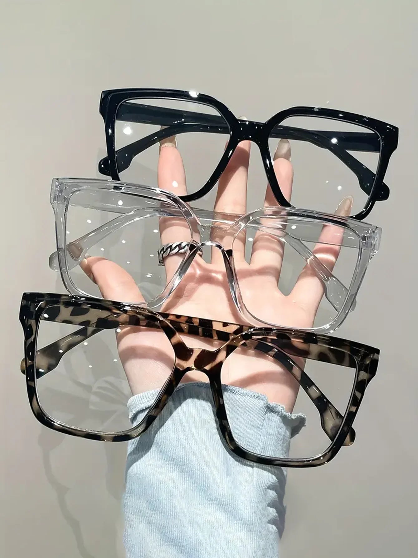 Anti Blue Light Glasses – 1/4PCS Transparent Light Frame Square Optical Eyewear - ZOOMNSTORE