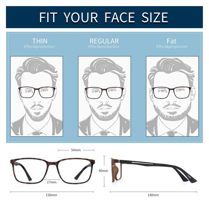 Anti Blue Light Glasses - Square Frame Reading Glasses for Men Women | Computer Eyewear - ZOOMNSTORE