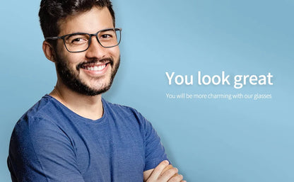 Anti Blue Light Glasses - Square Frame Reading Glasses for Men Women | Computer Eyewear - ZOOMNSTORE