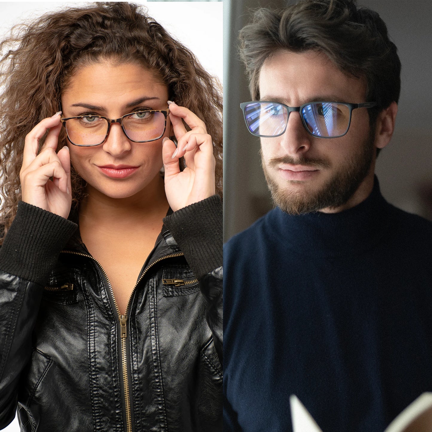 Anti Blue Light Glasses - Square Frame Reading Glasses for Men Women | Computer Eyewear - ZOOMNSTORE