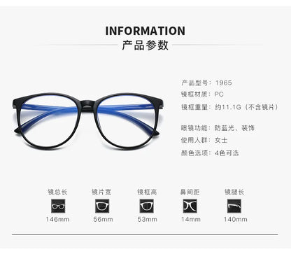 Anti Blue Light Glasses - Transparent Frames Round Eyewear for Unisex - ZOOMNSTORE
