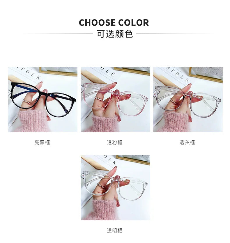 Anti Blue Light Glasses - Transparent Frames Round Eyewear for Unisex - ZOOMNSTORE