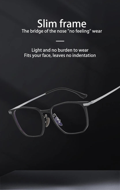 Anti-Blue Light Glasses - Ultra-Light Titanium Business Reading Glasses with CR-39 Lenses - ZOOMNSTORE