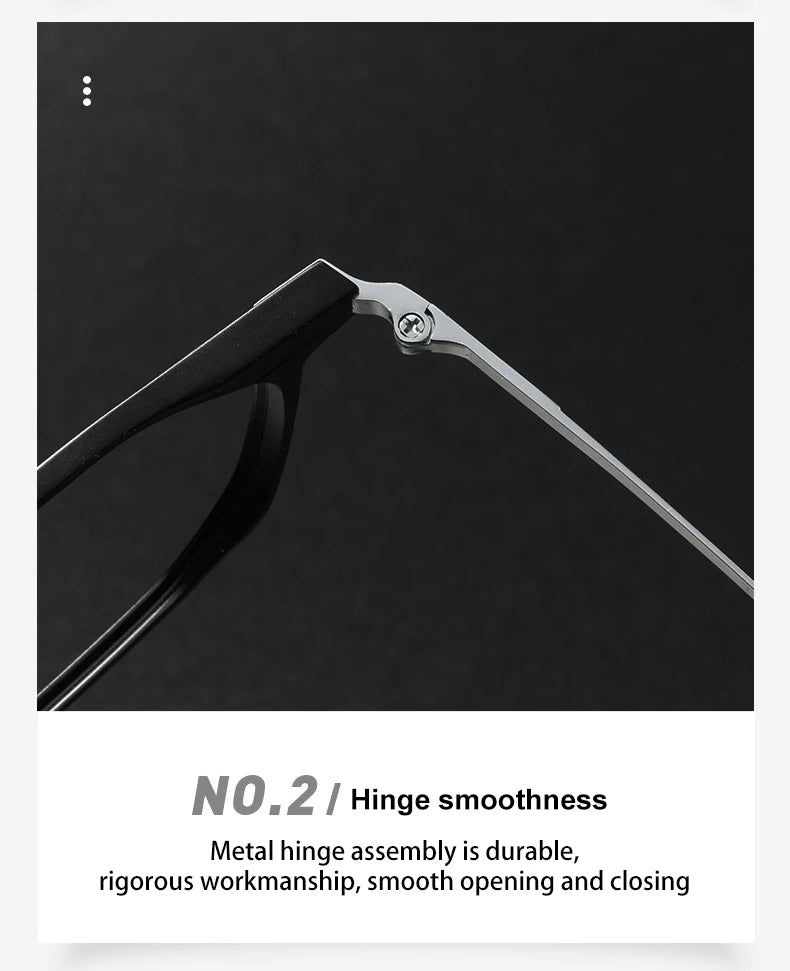 Anti-Blue Light Glasses - Ultra-Light Titanium Business Reading Glasses with CR-39 Lenses - ZOOMNSTORE