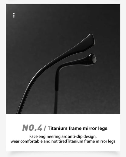 Anti-Blue Light Glasses - Ultra-Light Titanium Business Reading Glasses with CR-39 Lenses - ZOOMNSTORE