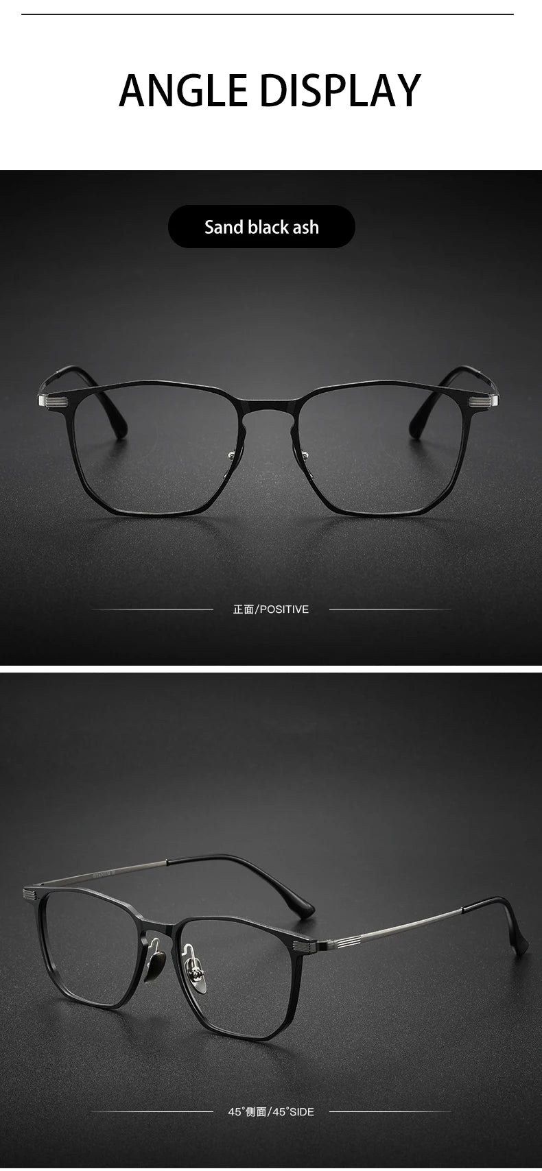 Anti-Blue Light Glasses - Ultra-Light Titanium Business Reading Glasses with CR-39 Lenses - ZOOMNSTORE