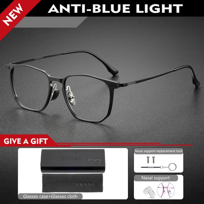 Anti-Blue Light Glasses - Ultra-Light Titanium Business Reading Glasses with CR-39 Lenses - ZOOMNSTORE