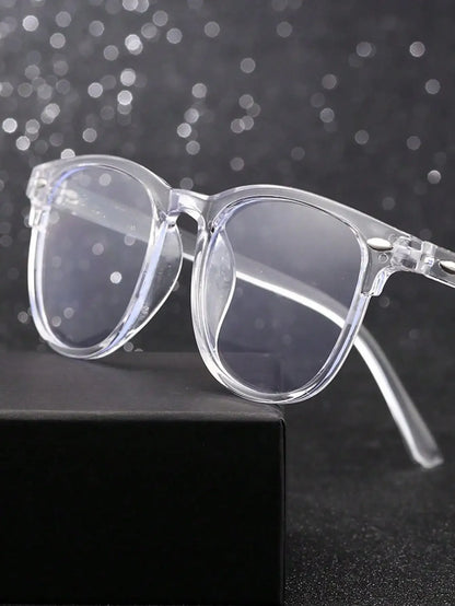 Anti Blue Light Glasses - Unisex Square Plastic Frames With Clear Lenses For School - ZOOMNSTORE