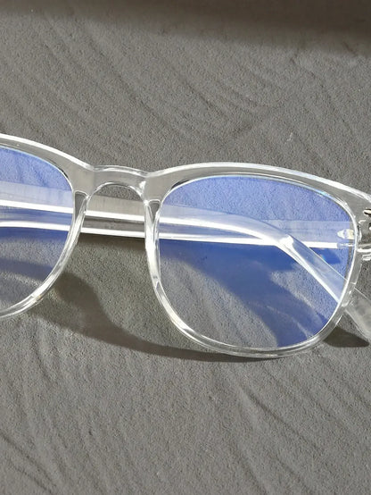 Anti Blue Light Glasses - Unisex Square Plastic Frames With Clear Lenses For School - ZOOMNSTORE