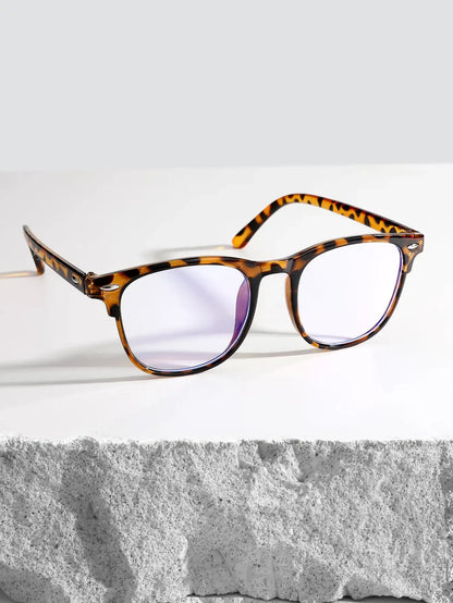 Anti Blue Light Glasses - Unisex Square Plastic Frames With Clear Lenses For School - ZOOMNSTORE