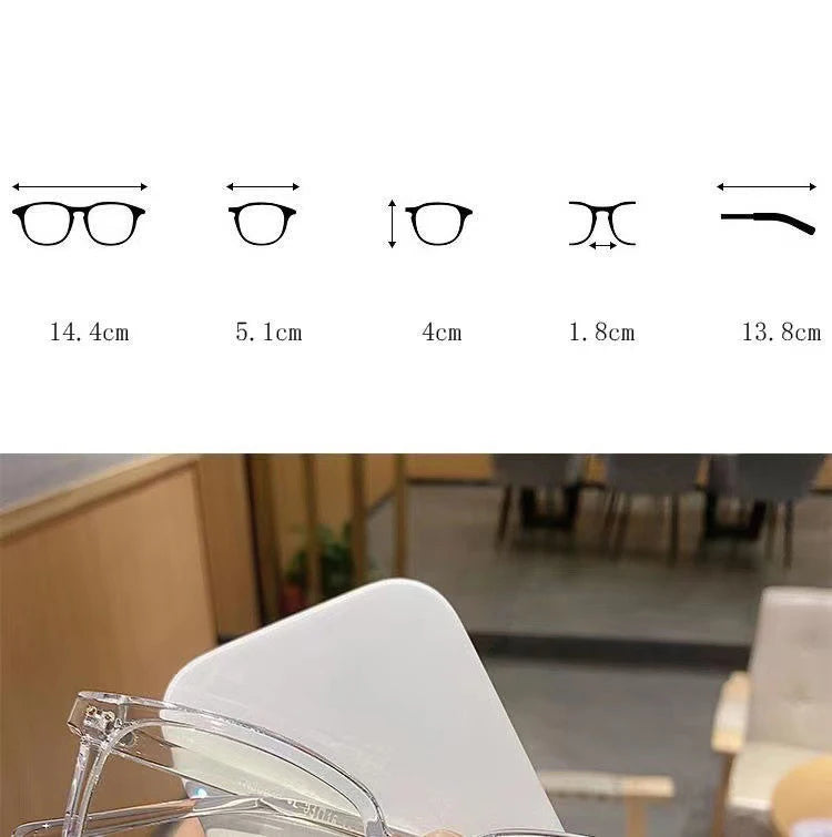 Anti Blue Light Glasses - Women Eyewear With Retro Flat Light Frame | Glazzy - ZOOMNSTORE