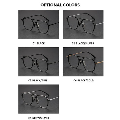 Anti-Blue Light Reading Glasses - Large Frame Aluminum Frame Eyewear With Custom Prescription Lenses - ZOOMNSTORE