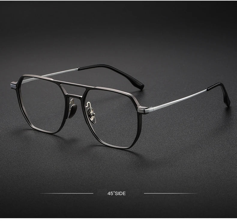 Anti-Blue Light Reading Glasses - Large Frame Aluminum Frame Eyewear With Custom Prescription Lenses - ZOOMNSTORE