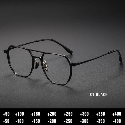 Anti-Blue Light Reading Glasses - Large Frame Aluminum Frame Eyewear With Custom Prescription Lenses - ZOOMNSTORE