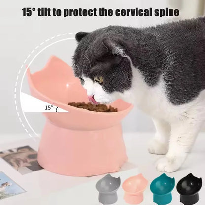 Anti Choking Pet Bowl - Tilted Non Slip Dog Bowl with Neck Protector Feeder - ZOOMNSTORE