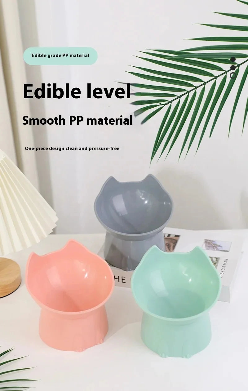 Anti Choking Pet Bowl - Tilted Non Slip Dog Bowl with Neck Protector Feeder - ZOOMNSTORE