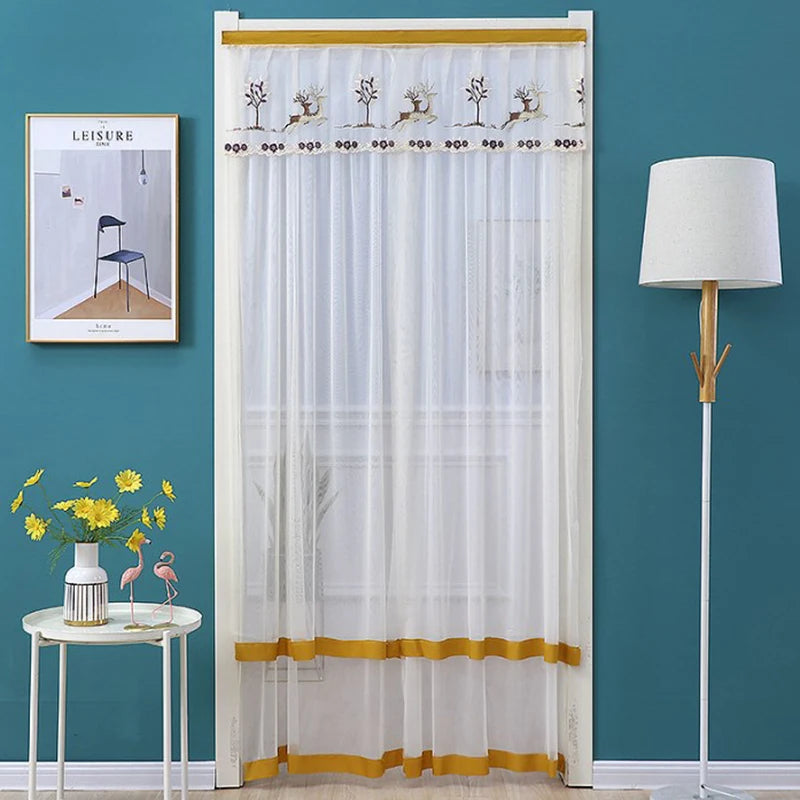 Anti Mosquito Door Curtain - Double Layer Lace Fabric Mosquito Net Screen - ZOOMNSTORE