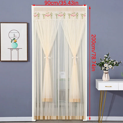 Anti Mosquito Door Curtain - Double Layer Lace Fabric Mosquito Net Screen - ZOOMNSTORE