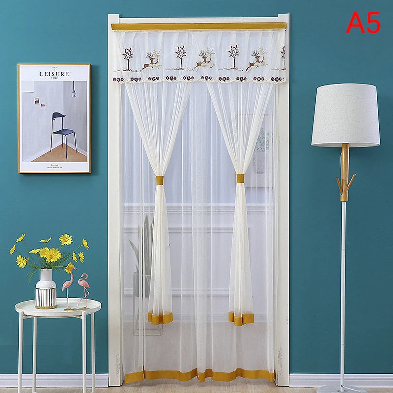 Anti Mosquito Door Curtain - Double Layer Lace Fabric Mosquito Net Screen - ZOOMNSTORE