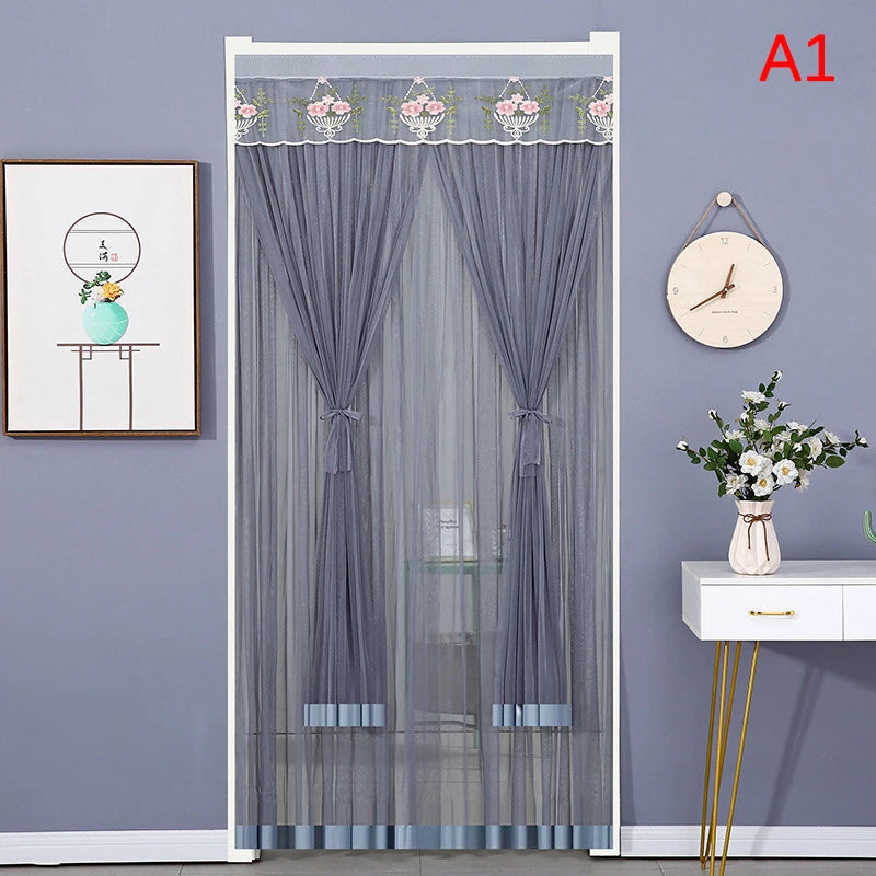 Anti Mosquito Door Curtain - Double Layer Lace Fabric Mosquito Net Screen - ZOOMNSTORE