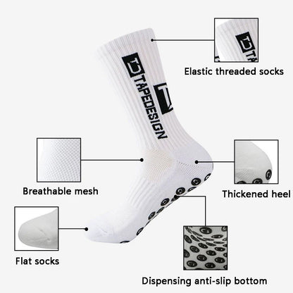 Anti Slip Football Socks - Mid Calf Non Slip Soccer Socks for Men Women | Grip - ZOOMNSTORE
