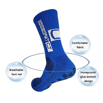 Anti Slip Football Socks - Mid Calf Non Slip Soccer Socks for Men Women | Grip - ZOOMNSTORE