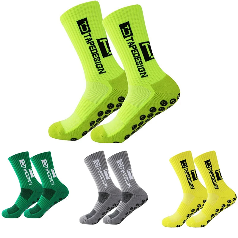 Anti Slip Football Socks - Mid Calf Non Slip Soccer Socks for Men Women | Grip - ZOOMNSTORE