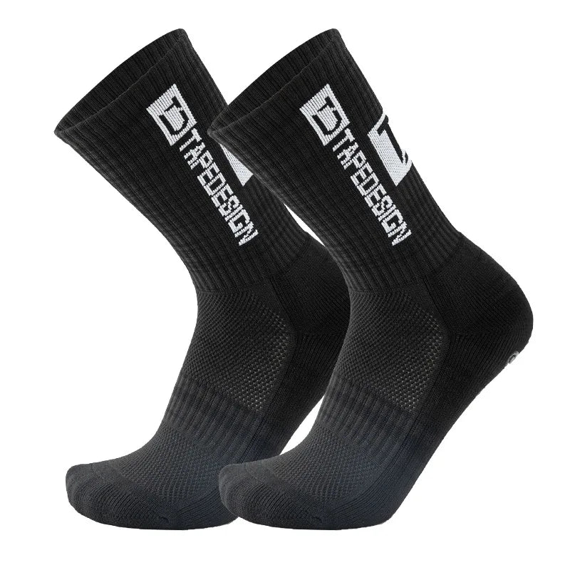 Anti Slip Football Socks - Mid Calf Non Slip Soccer Socks for Men Women | Grip - ZOOMNSTORE