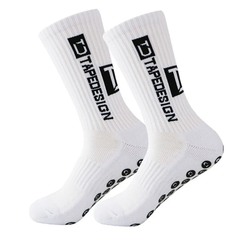 Anti Slip Football Socks - Mid Calf Non Slip Soccer Socks for Men Women | Grip - ZOOMNSTORE
