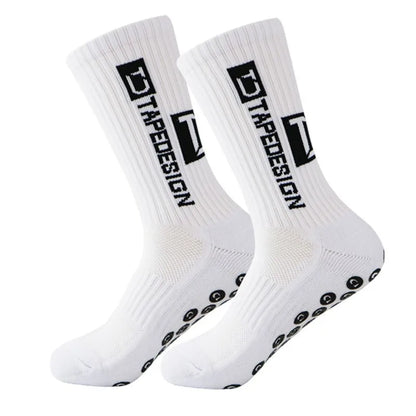 Anti Slip Football Socks - Mid Calf Non Slip Soccer Socks for Men Women | Grip - ZOOMNSTORE