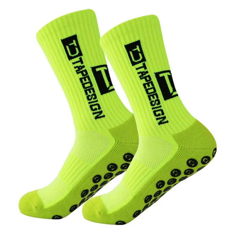 Anti Slip Football Socks - Mid Calf Non Slip Soccer Socks for Men Women | Grip - ZOOMNSTORE